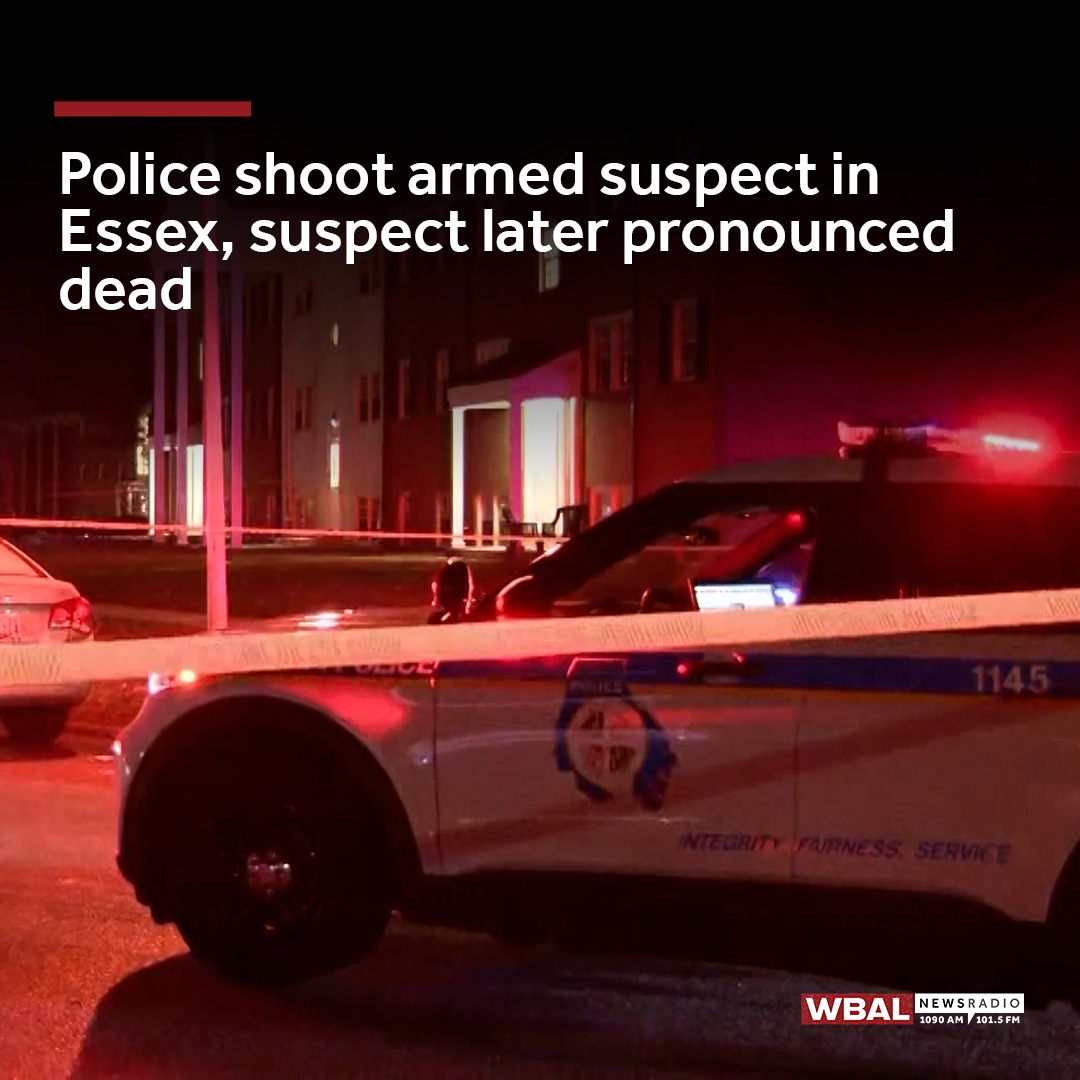 A man who police said was armed inside an apartment building was shot by several officers and later pronounced dead, Baltimore County police said