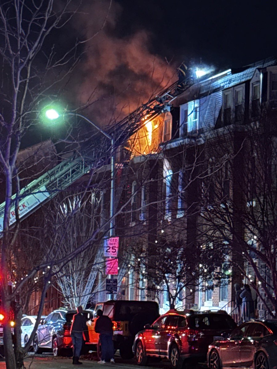 Baltimore Firefighters are fighting a rowhome fire in East Baltimore.(Gay Street)