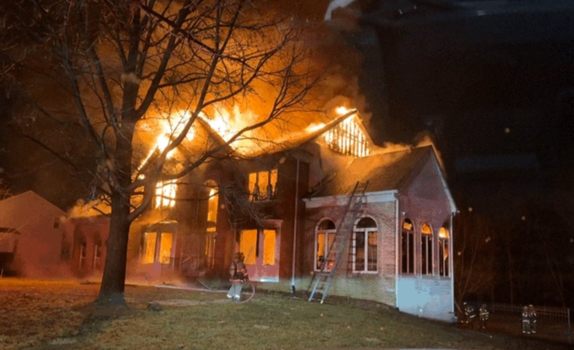 (initial dispatch ~1240a) 15800blk Philips Oaks Dr, Spencerville, Origin/Cause, exterior, under rear deck, chicken coop, heat lamp likely ignition source; Damage $1M; lone occupant heard noise, saw fire involving deck, got out,