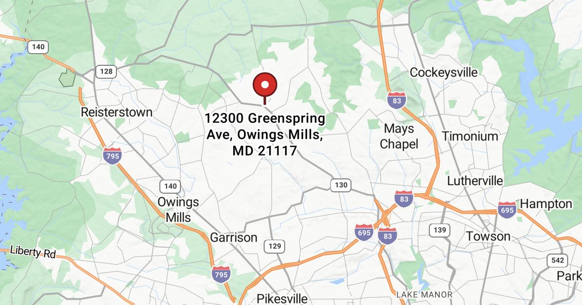 Owings Mills, Md (Baltimore County) Owings Mills   *mult Victim Stabbing*   12300blk Greenspring Avenue   Two Victims - Both Critical   Poss Suspect Detained - Initial Notes Stated Caller Stabbed Both Of His Parents