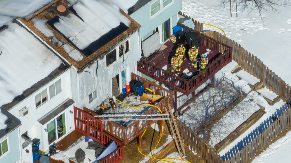 Damascus, MD - Aerial from a reported house fire IAO 30 Blk Shelldrake Ct.