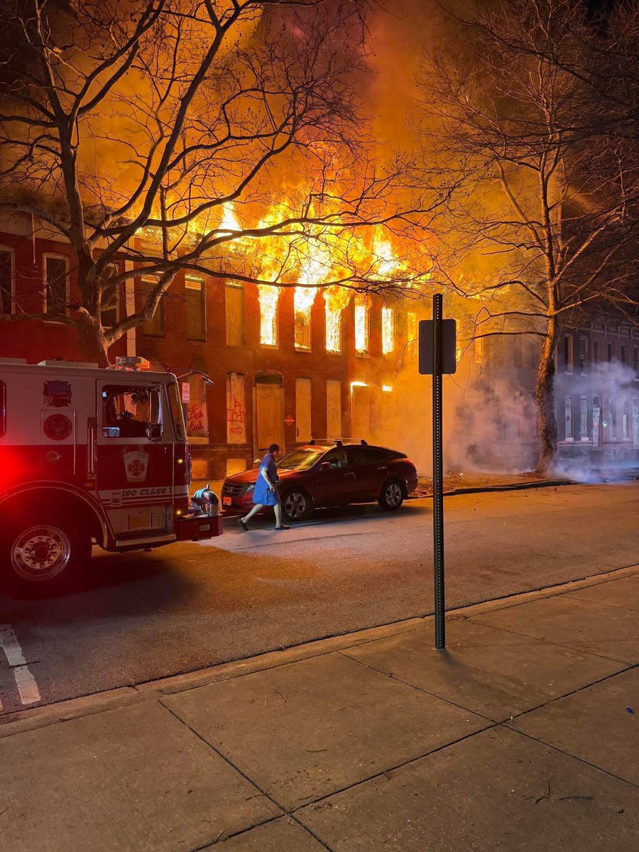 A @BaltimoreFire Firefighter has been injured fighting a 2 alarm fire in West Baltimore.