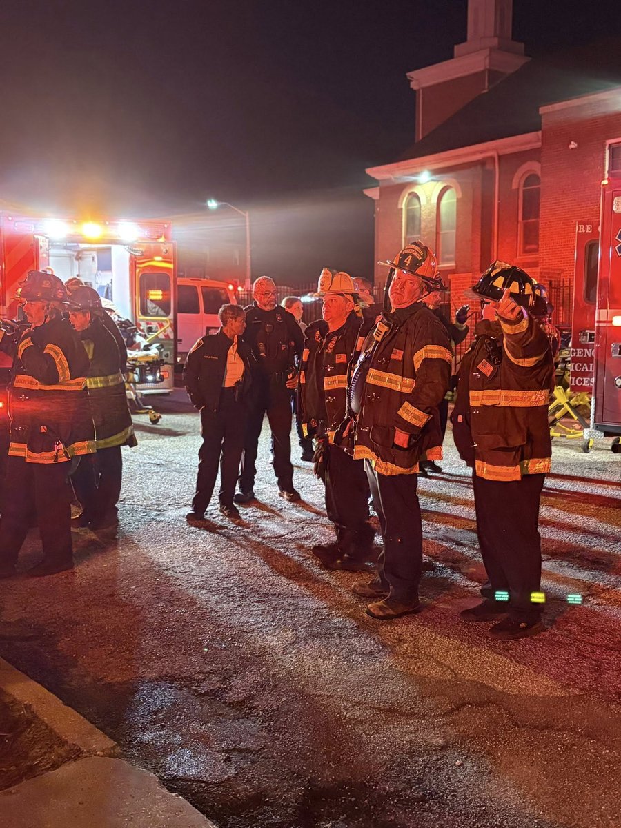 Two people and a firefighter are injured following an apartment building fire in northwest Baltimore on Saturday night.