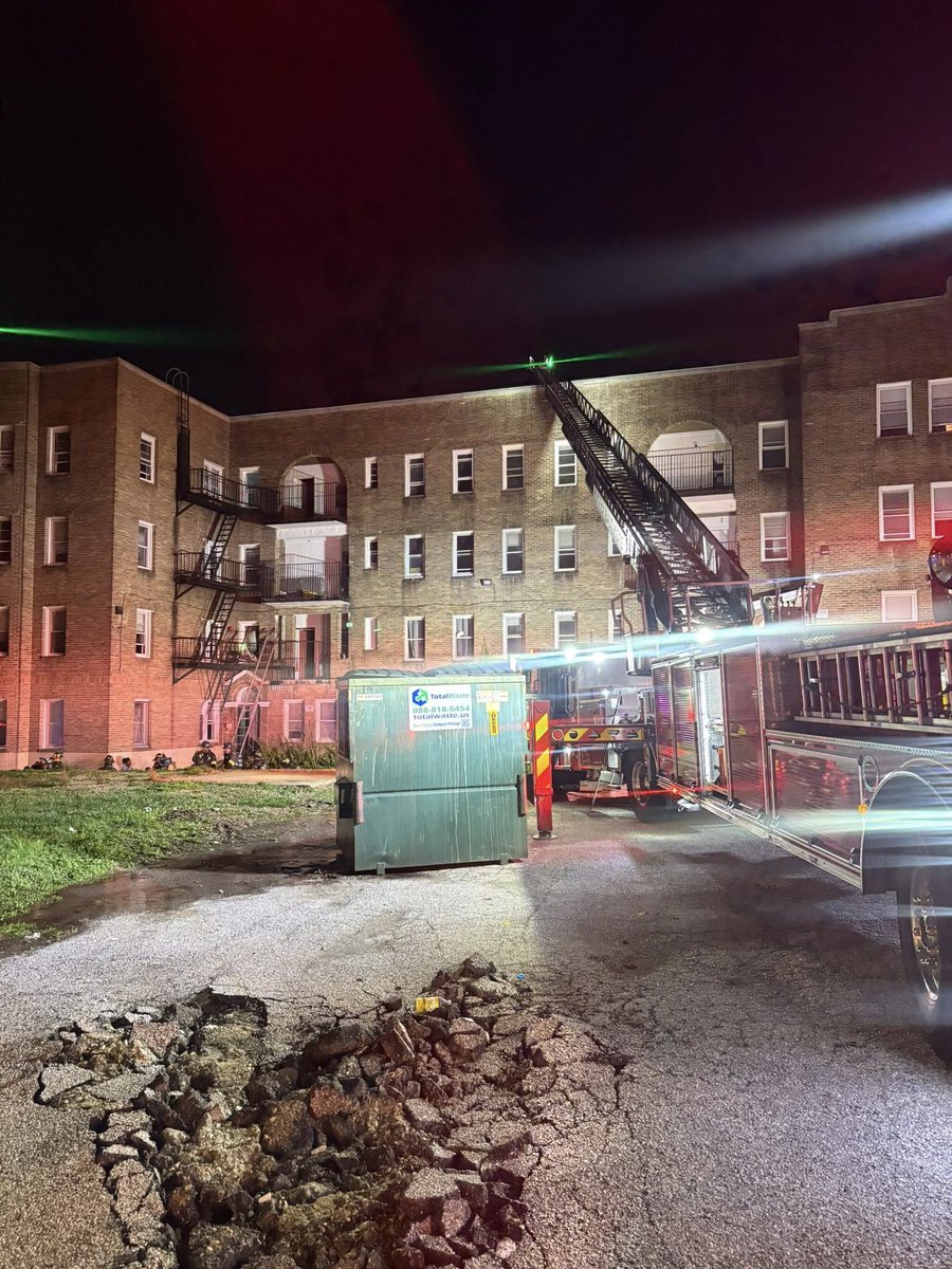 Two people and a firefighter are injured following an apartment building fire in northwest Baltimore on Saturday night.