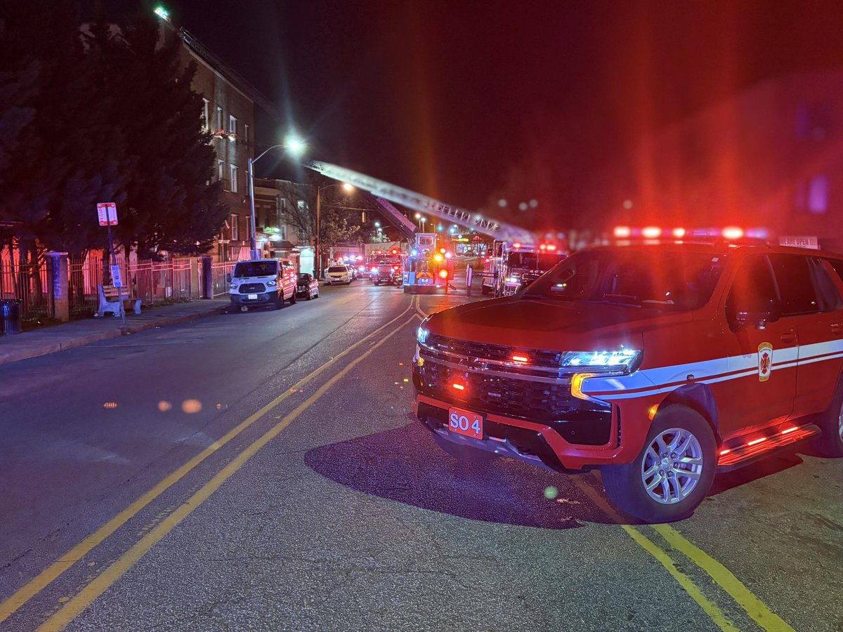Two people and a firefighter are injured following an apartment building fire in northwest Baltimore on Saturday night.