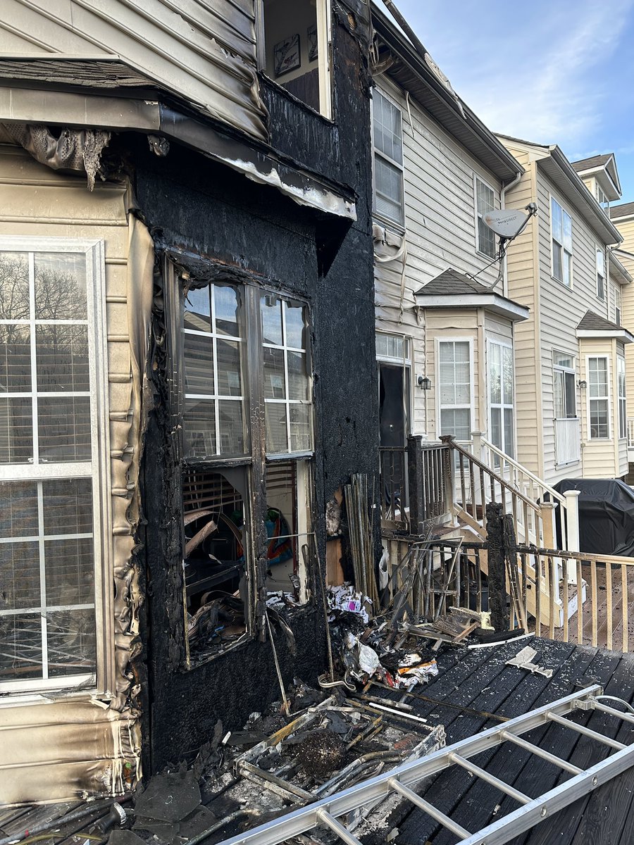 3900blk Bryant Park Circle, Burtonsville; MOR TH; Origin/Cause  exterior rear deck, hookah smoking pipe (used earlier), burn patterns on deck suggest pipe fell over or wind scattered hot embers, accidental; Damage $135K 