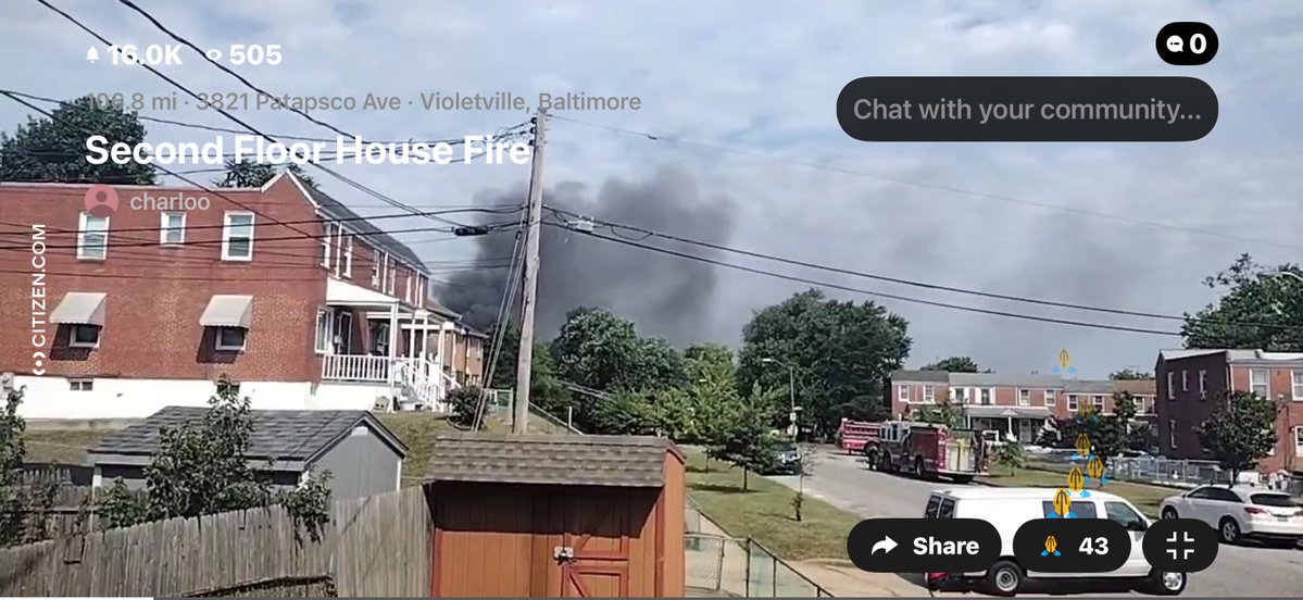 Baltimore Firefighters have rescued a civilian from a South Baltimore house fire.