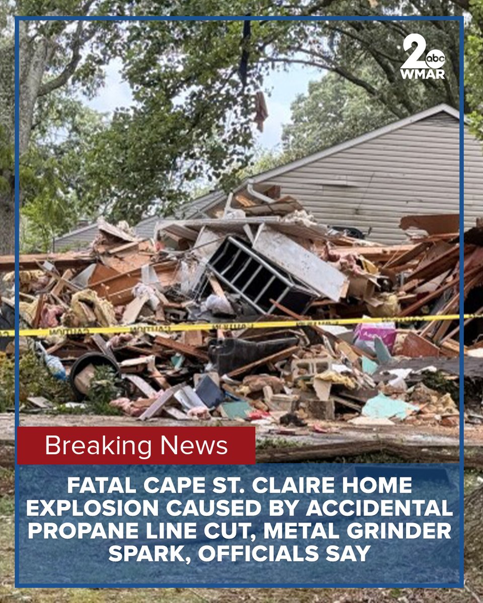 Fatal Cape St. Claire home explosion caused by accidental propane line cut, metal grinder spark, officials say