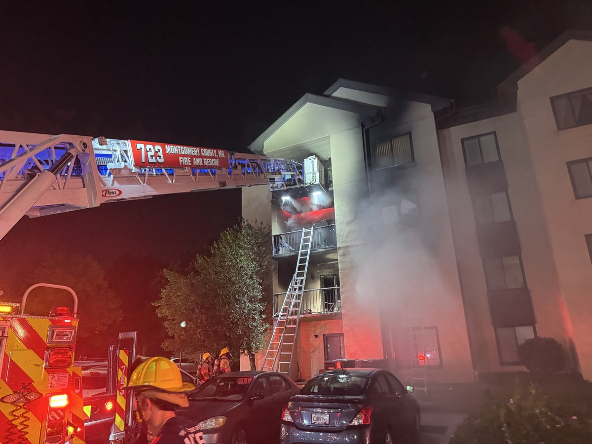 MCFRS Units on the scene 6000 Blk California Cir, Miramont Apts. 2nd Alarm Fire. Heavy Fire on the 2nd Floor, Fire has been extinguished all Searched Negative. Crews checking for ect., Salvage and Overhaul. Unknown  of residents displaced. No known injuries