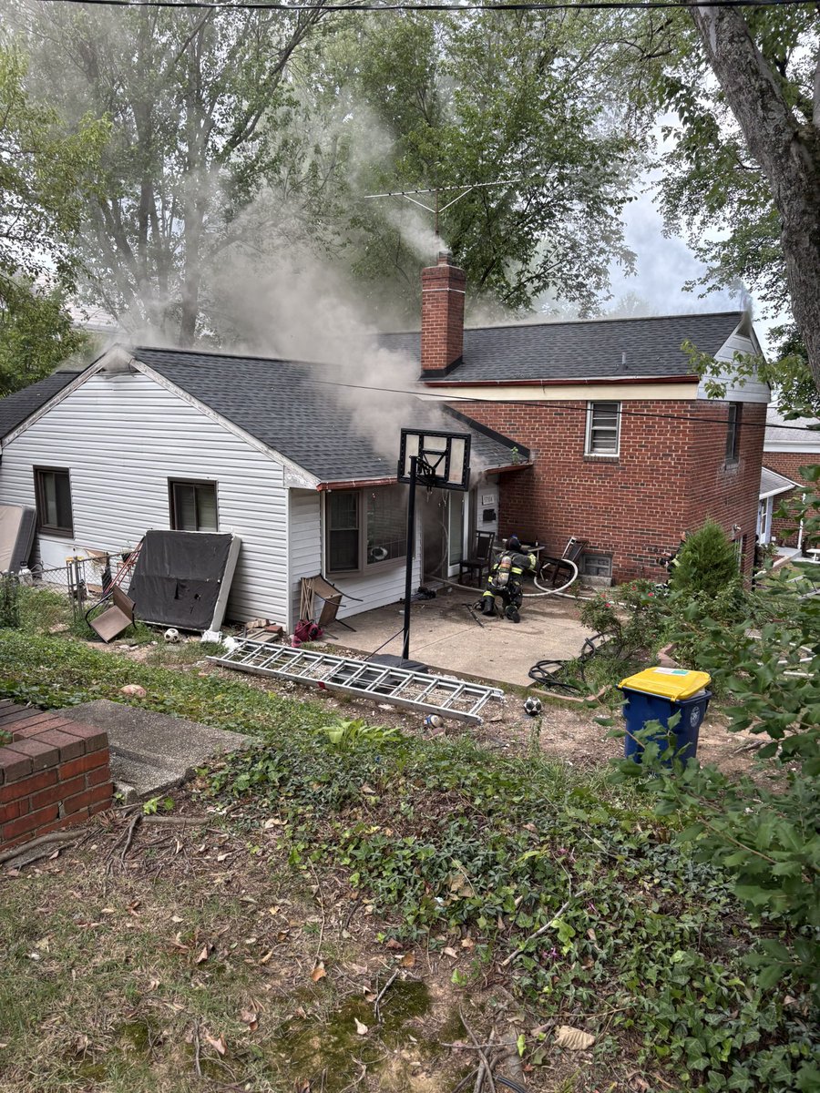 House fire,  5700 block 84th Ave in New Carrollton. PGFD units on scene of 2-story split-level home with fire in basement. Fire is out, no injuries. @PGCountyOHS to assist 7 adults 2 children displaced. Fire Investigators on scene