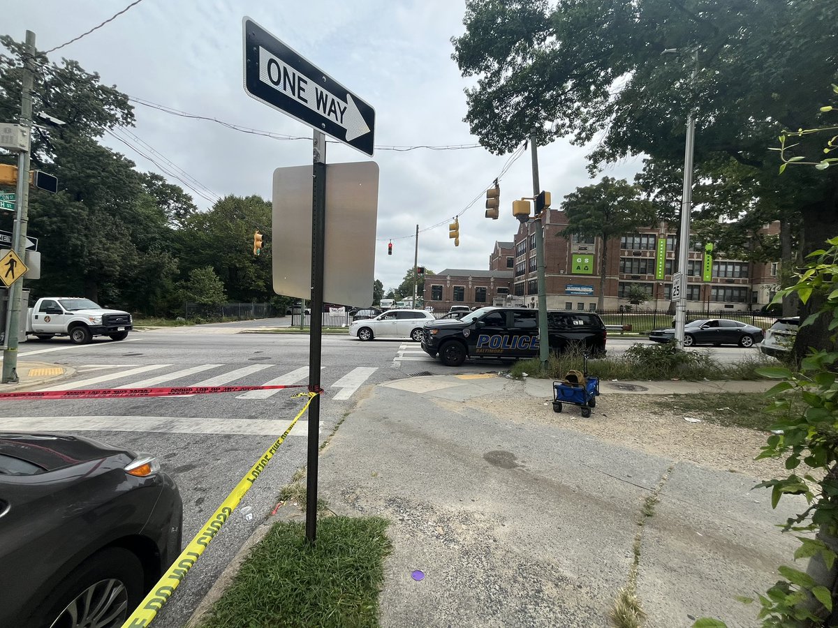 Baltimore Police confirm a shooting inside this corner store here on North Hilton Street in Southwest. Green Street Academy sits directly across the street 
