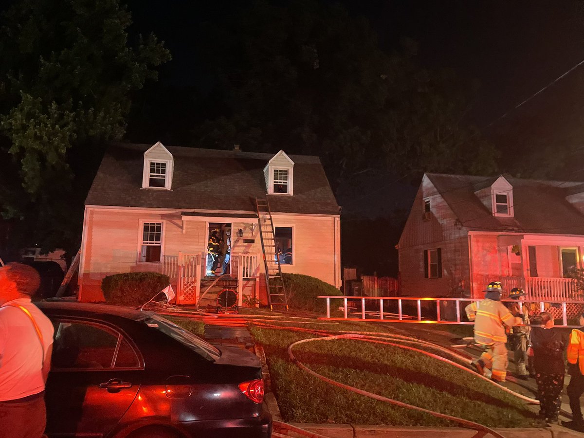 House fire,  4200 block 55th Ave in Bladensburg. PGFD units on scene of 2-story single-family home with fire showing from 2nd floor on arrival. Fire is out, no injuries. Fire Investigators on scene. @PGCountyOHS to assist 2 residents displaced